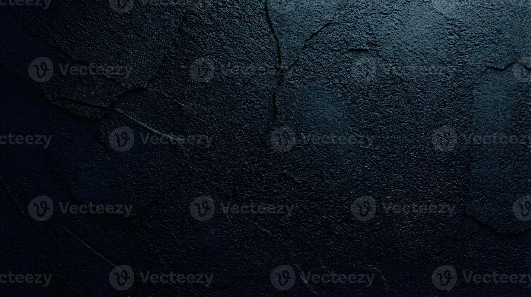 Dark Blue Cracked Wall Texture Background Deep Blue Grunge Rough Surface photo