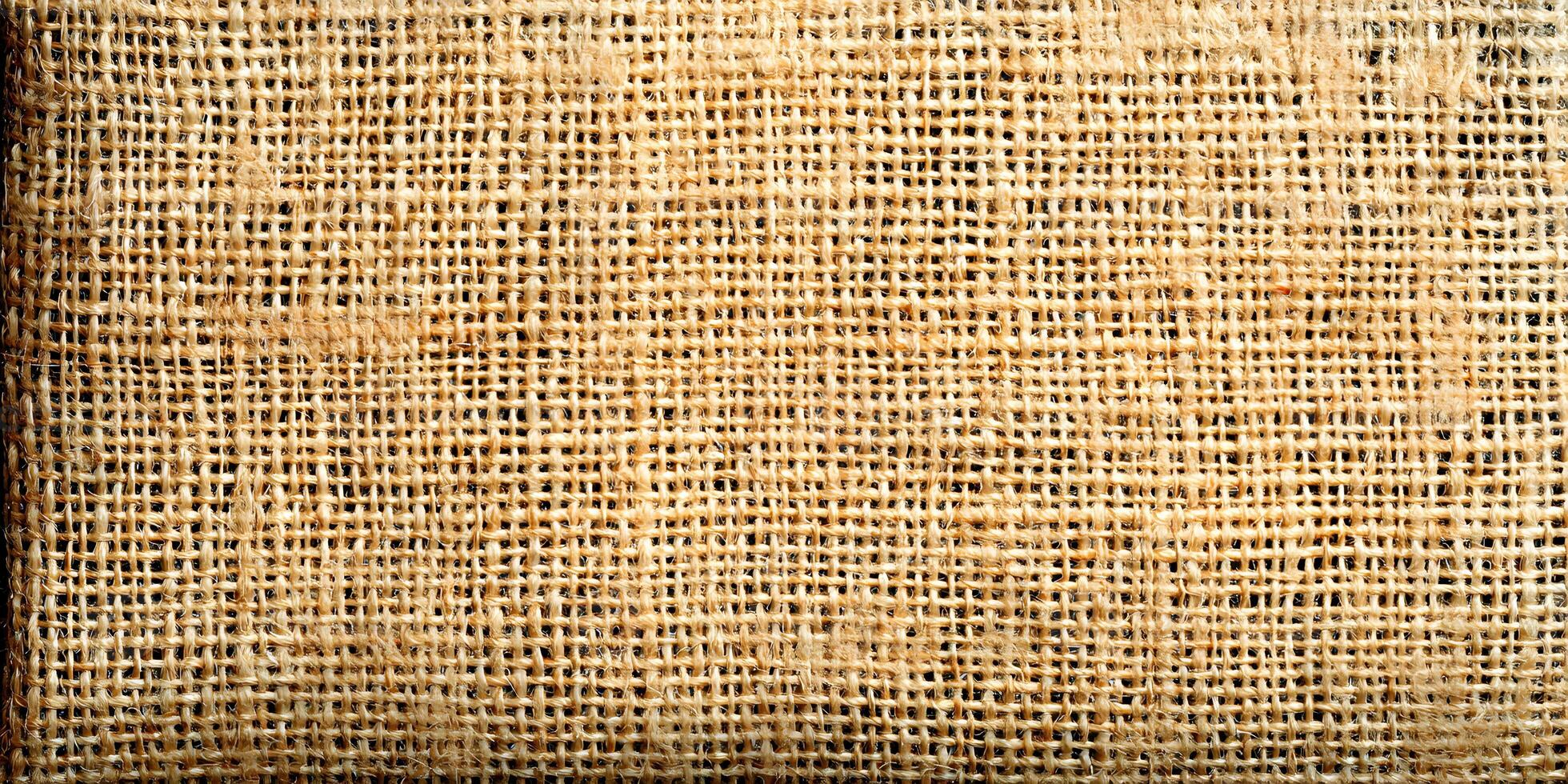 Beige Burlap Texture Close Up Detailed Woven Fabric Background photo