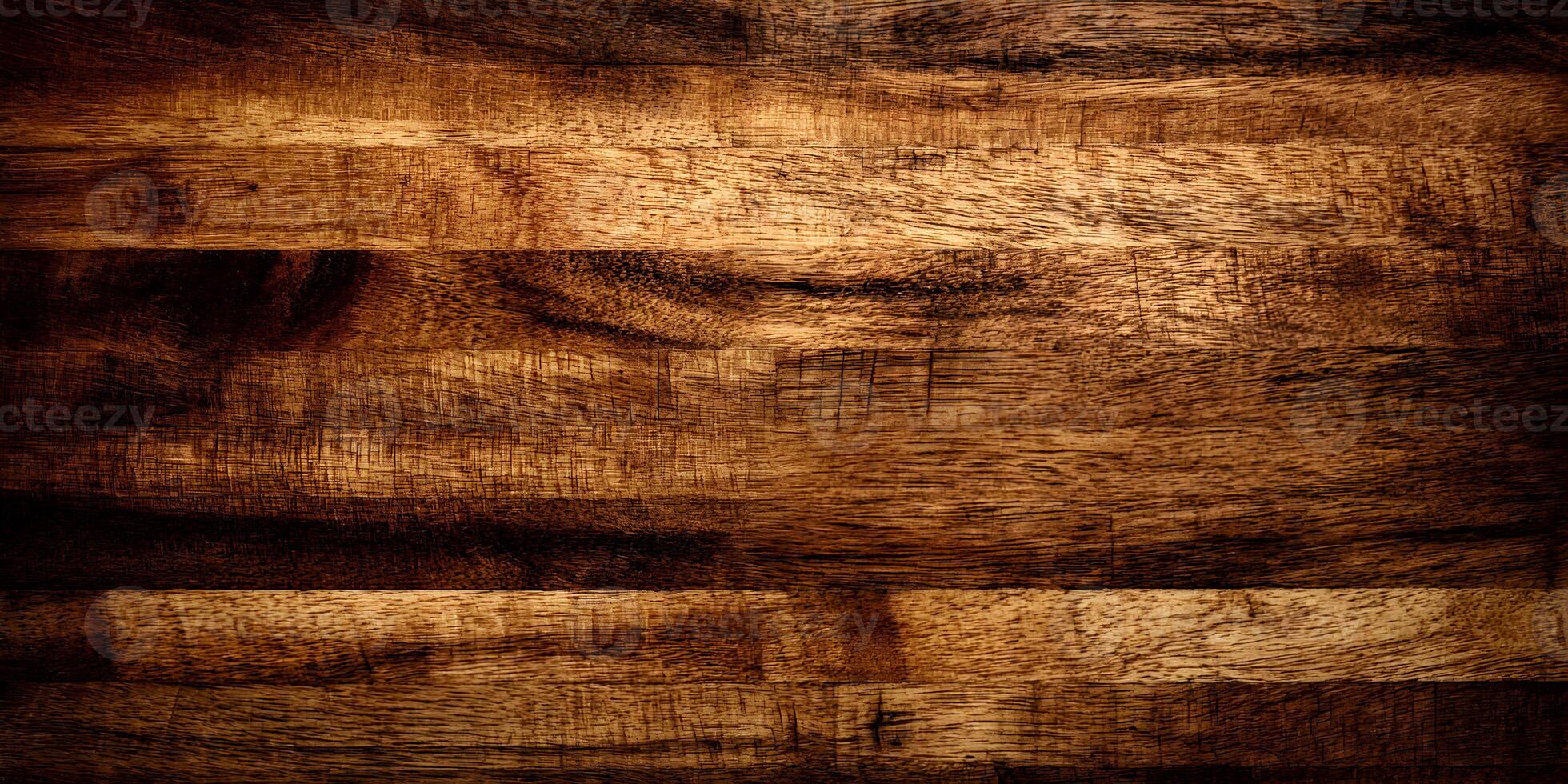 Dark Brown Wood Texture Background Rustic Wooden Plank Surface Grain Pattern photo
