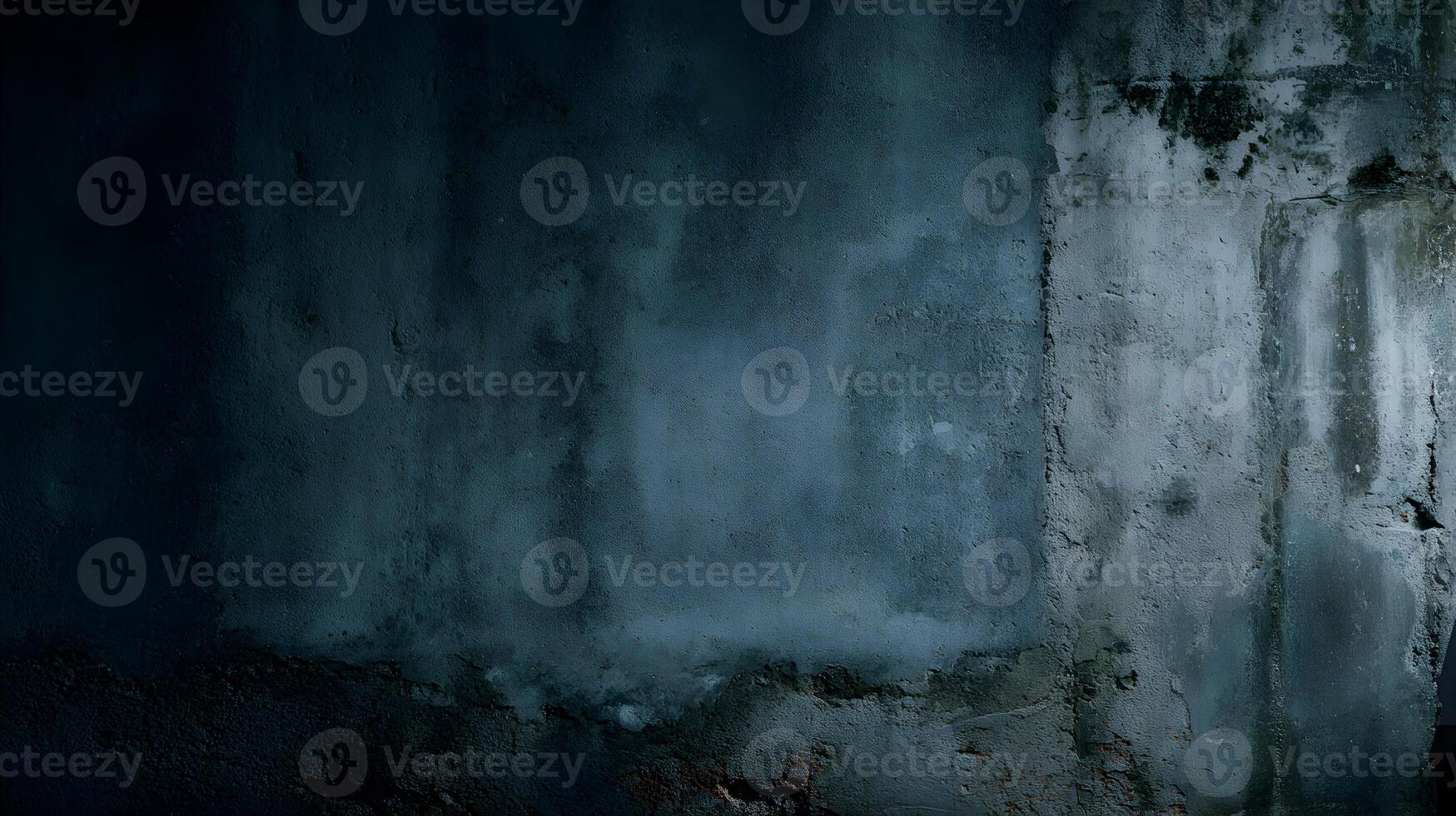 Dark Blue Grunge Concrete Wall Texture Background Old Weathered Wall Surface photo