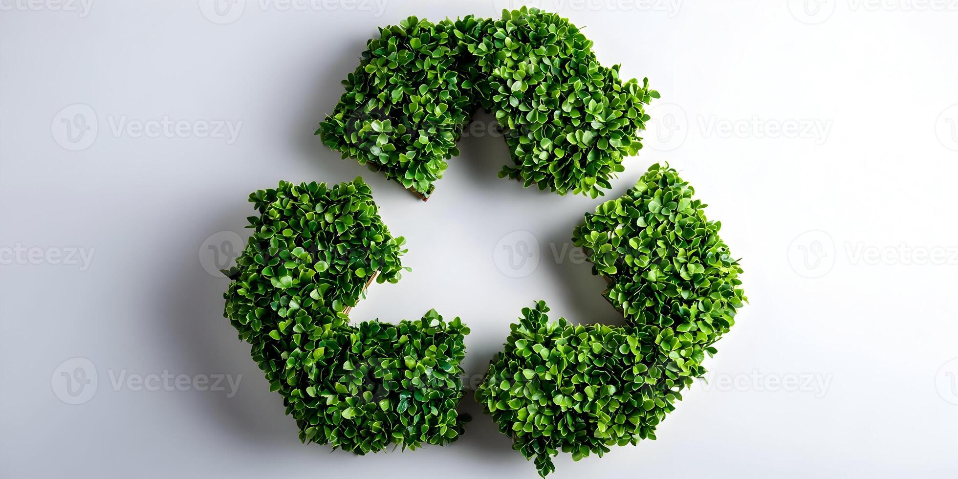 Green Plant Recycling Symbol Eco Friendly Nature Image photo