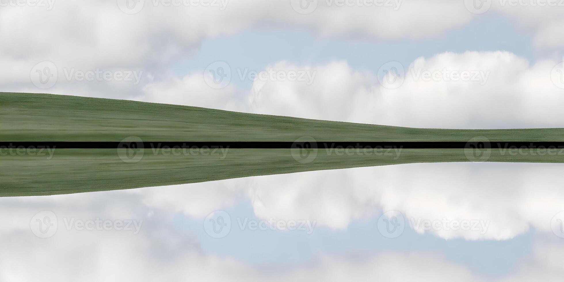 a computer generated image of a field and sky photo