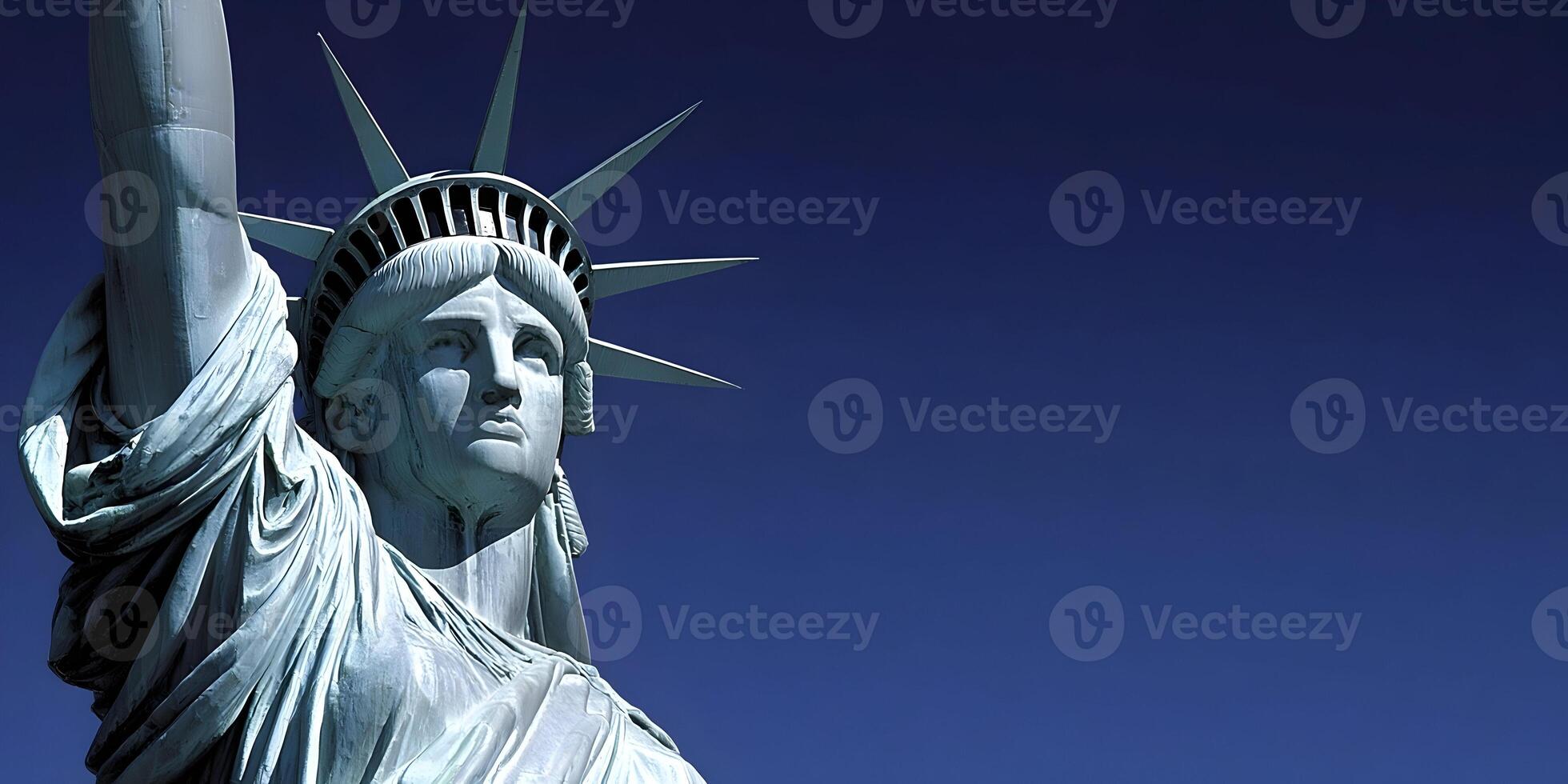 Statue of Liberty Close Up New York City American Landmark Famous US Symbol Iconic Image photo