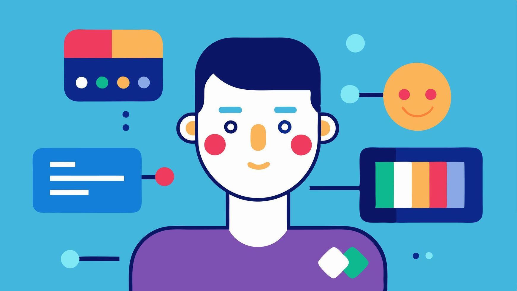 Smarch Customization An illustration of a person customizing their smarch face with different styles and widgets on a digital display.. vector