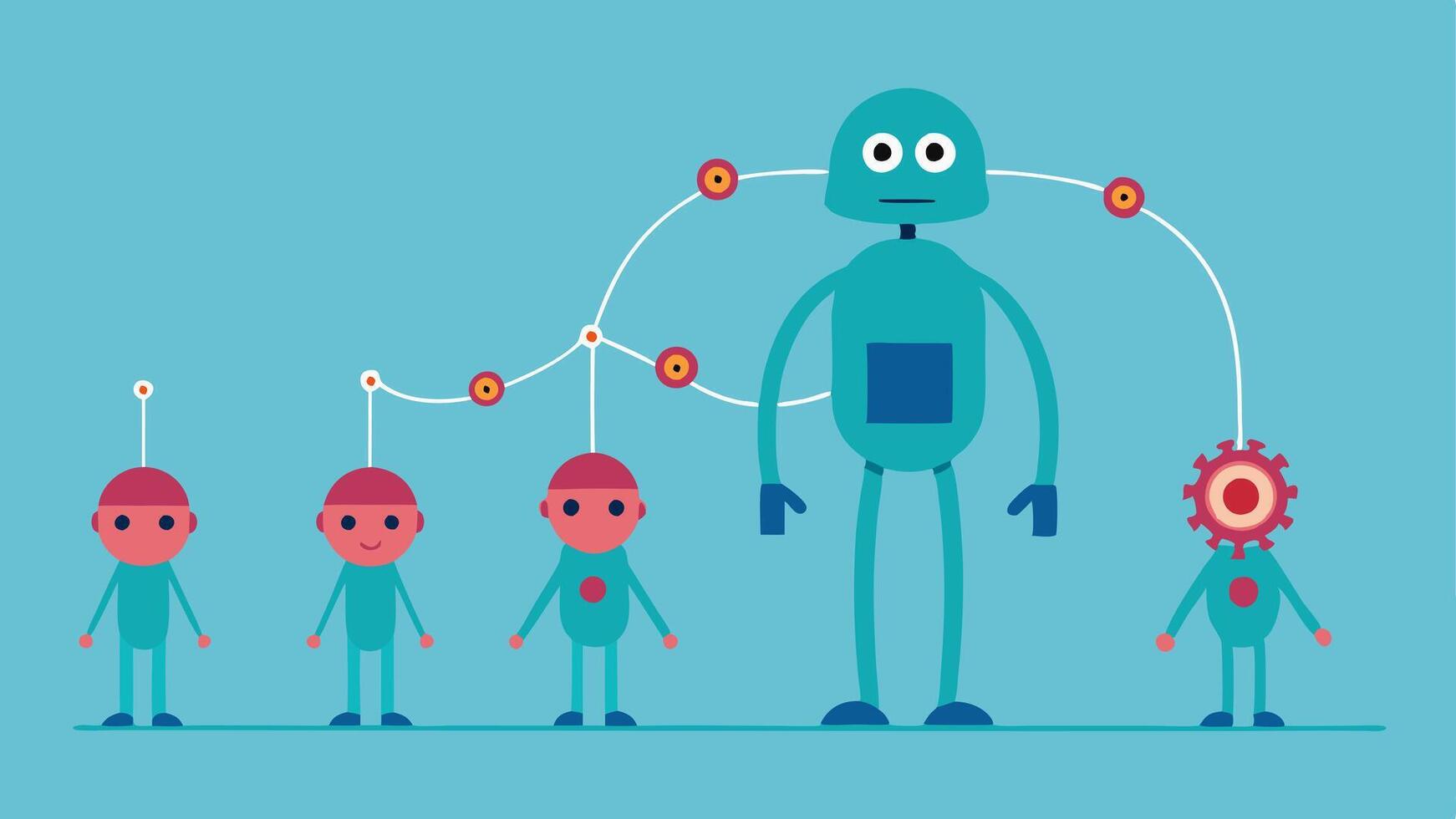 Repairing Nerve Damage A scene where nanobots are aligned along a damaged nerve pathway with one actively repairing and others holding supplies or scanning the area.. vector