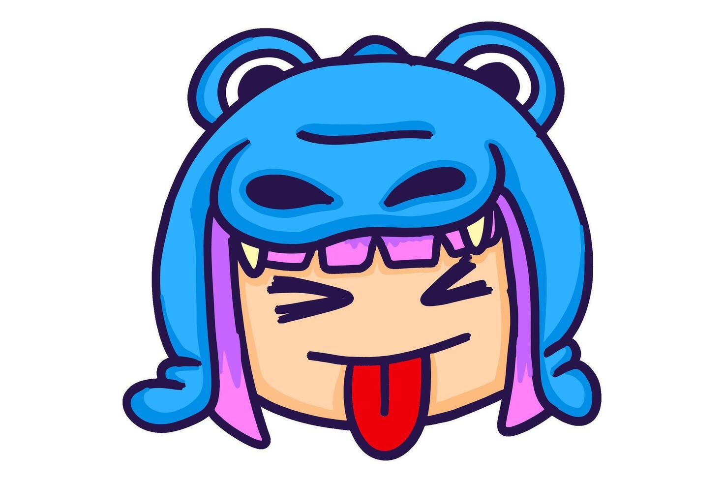 A Funny Cartoon Character Wearing a Crocodile Hat vector