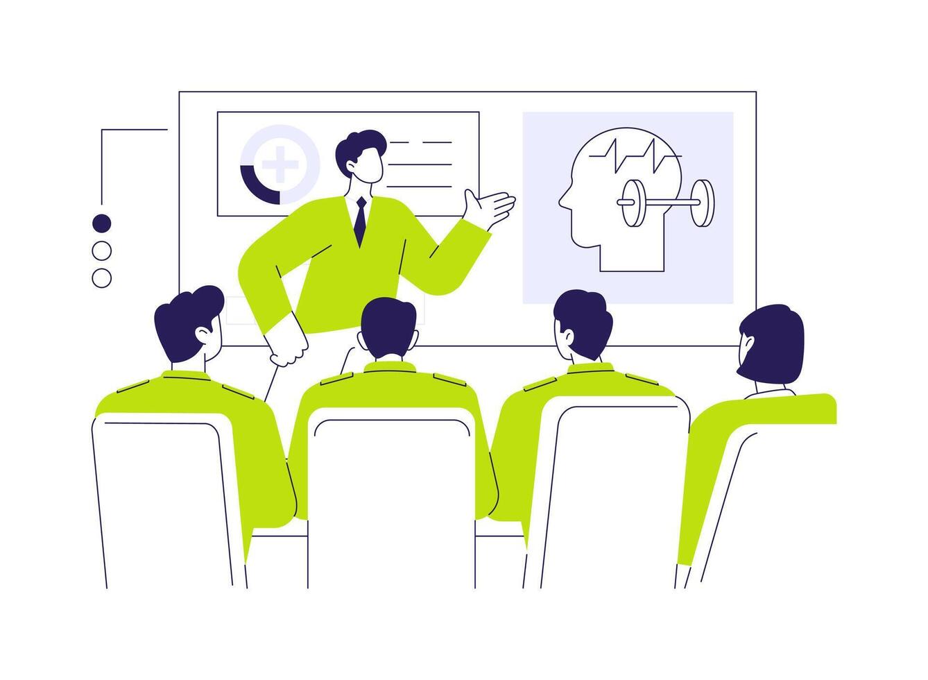 Mental resilience training abstract concept illustration. vector