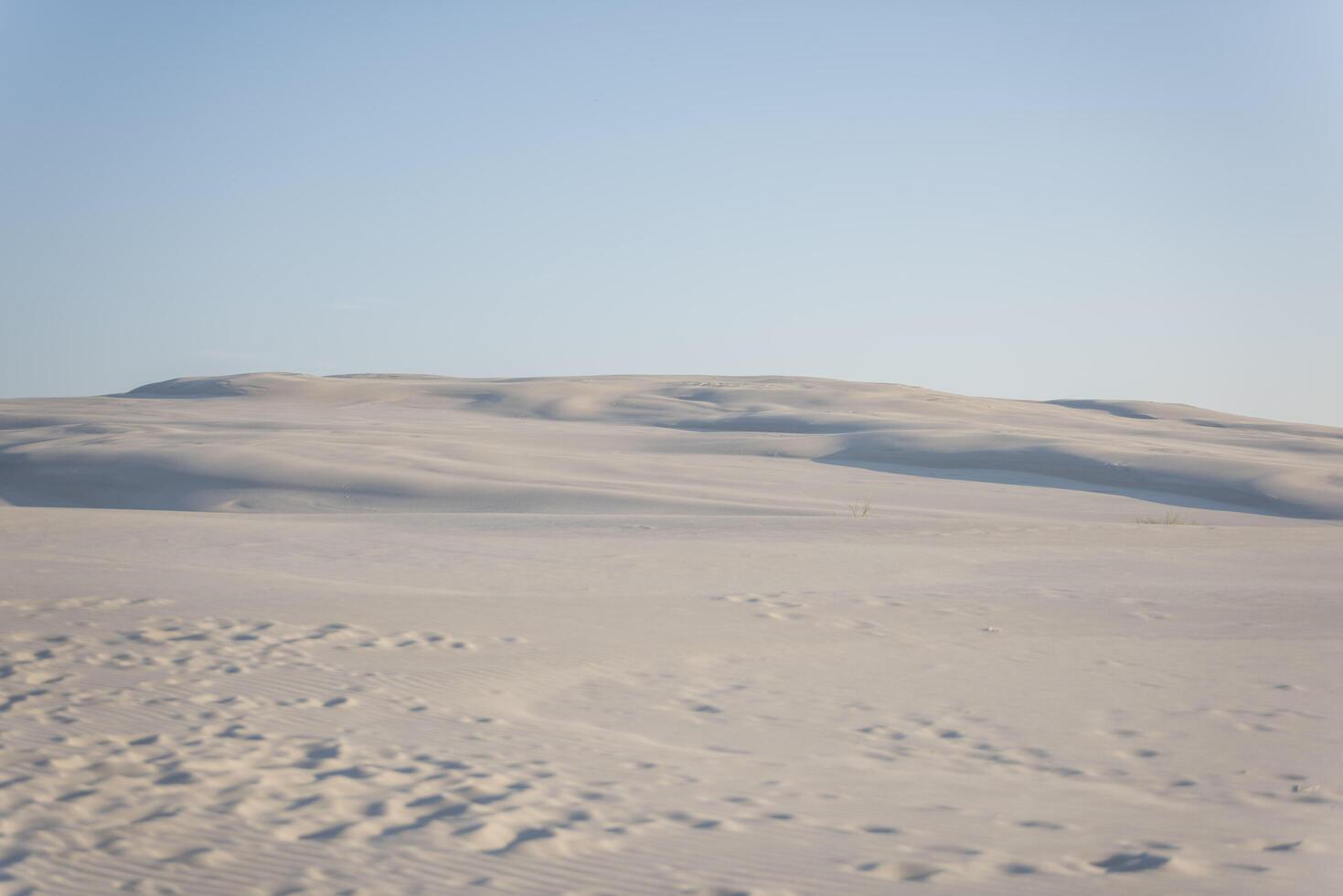 A person standing on a sand dune photo