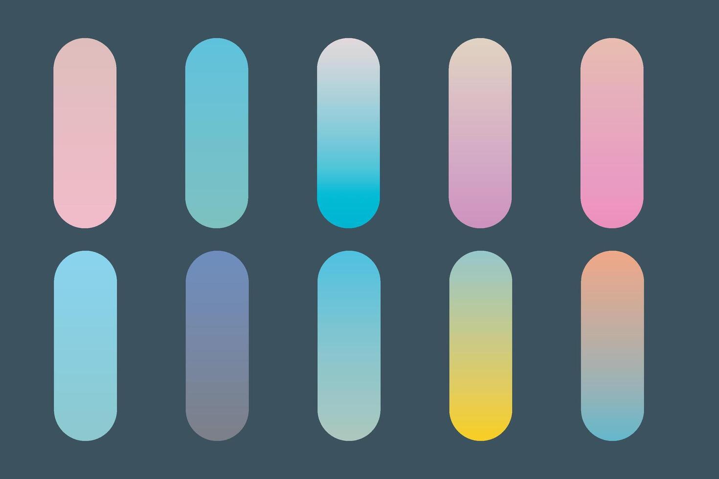 pastel gradient collection set in isolated background vector
