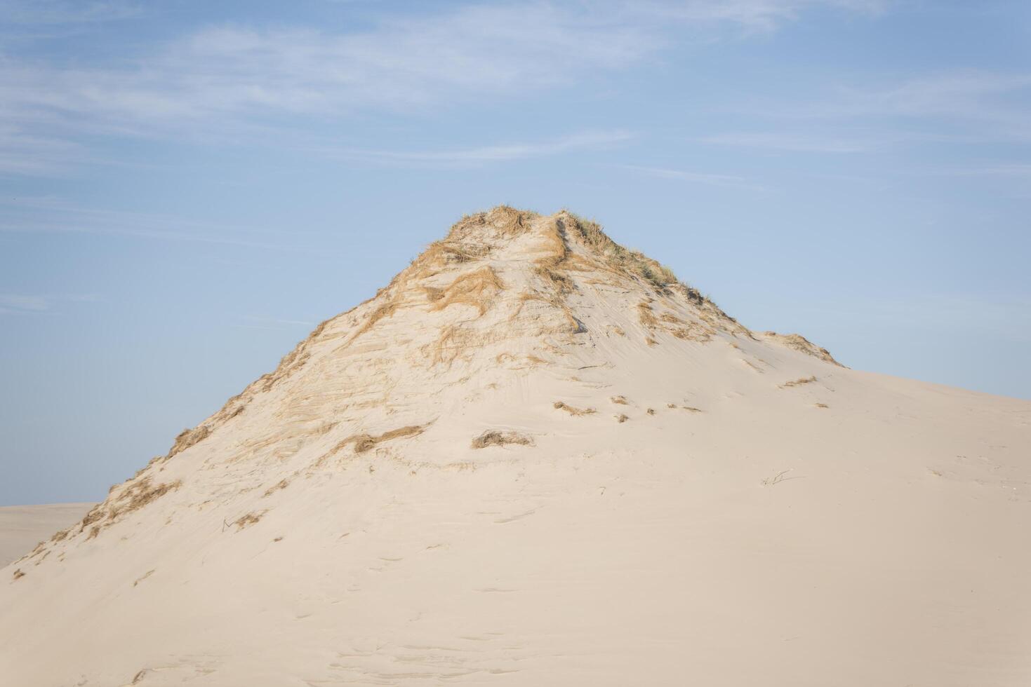 A person standing on a hill photo