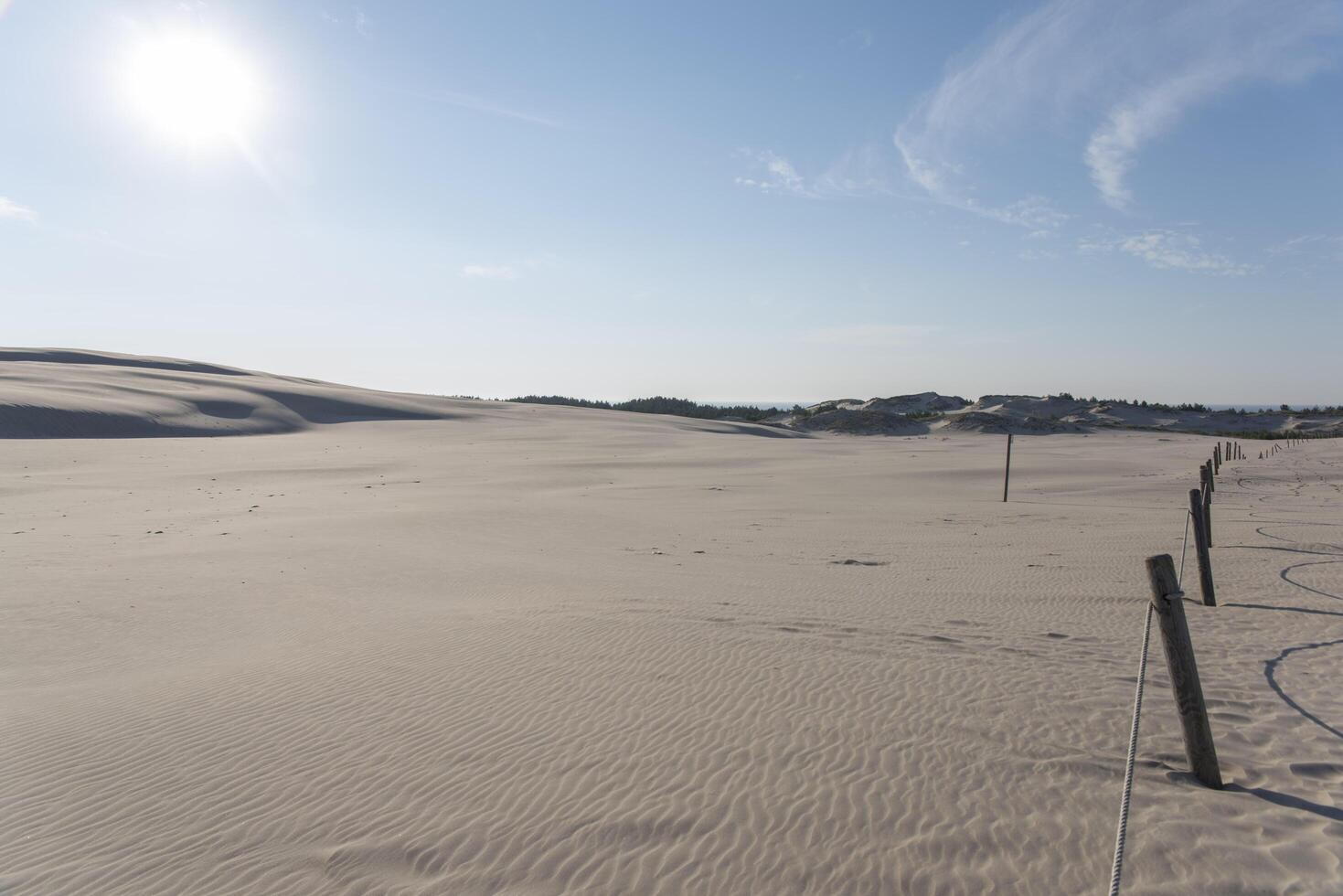 A fence in the sand photo
