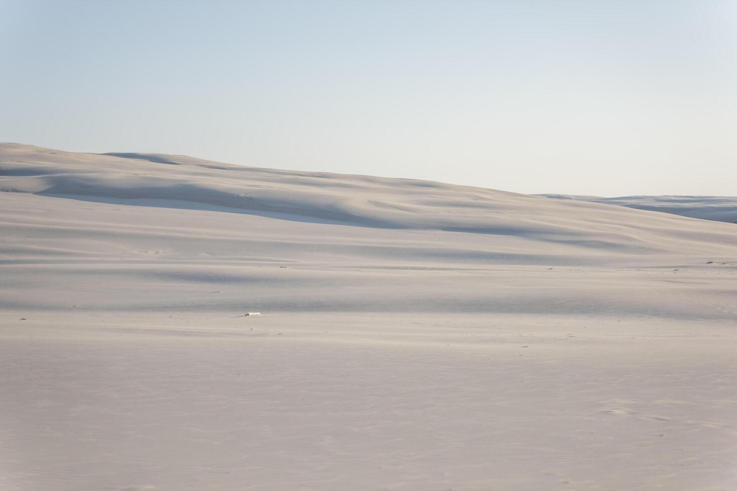 A person walking on a snowy field photo