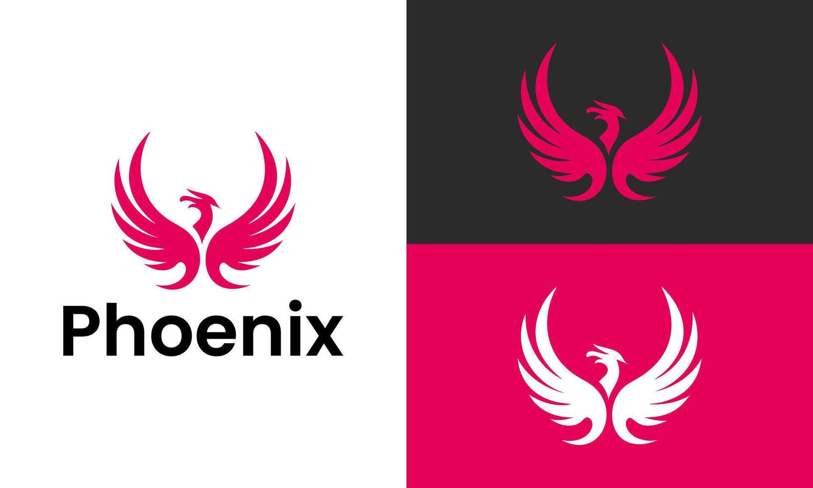 Phoenix unique creative logo design template vector