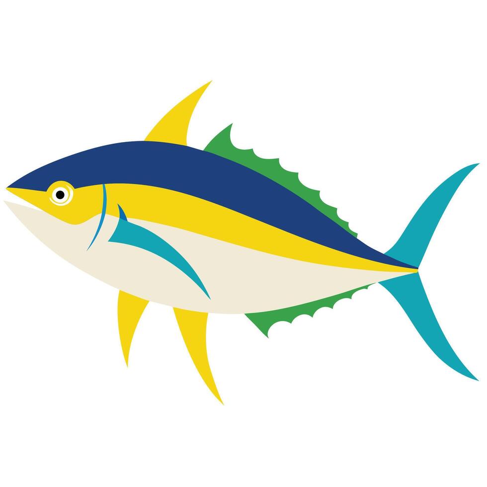 a beautiful watercolor of a kingfish with its vector