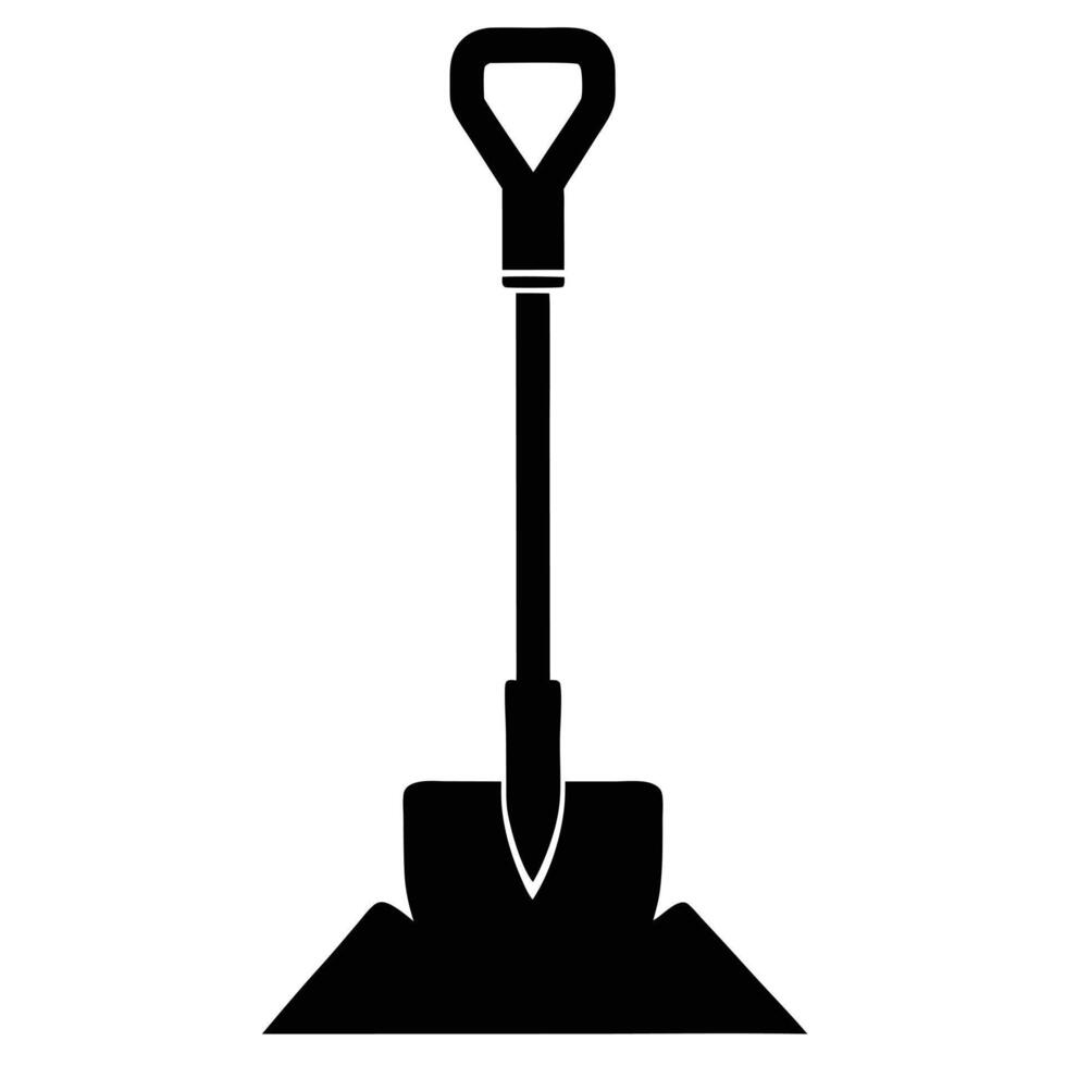 a silhouette of a post hole digger with two handles vector