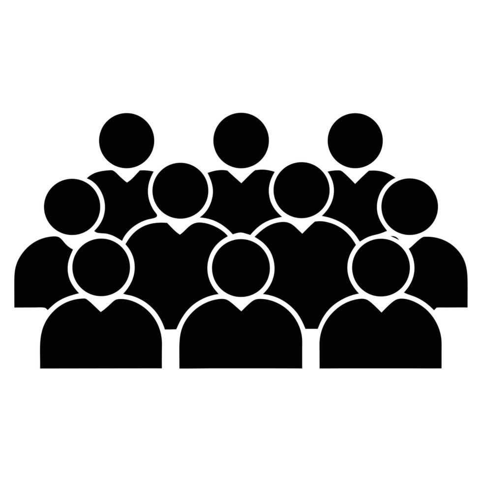 A group of people icons isolated on white background vector