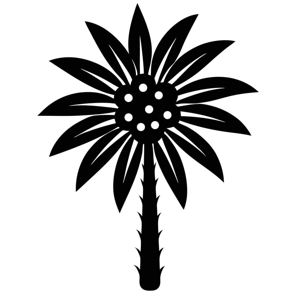 Palm tree silhouette vector