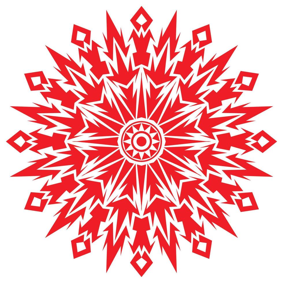 Pine Forest Round Ornament Illustration vector