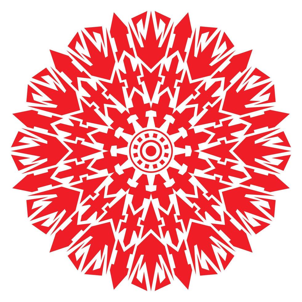 Exploded Round Ornament Illustration vector