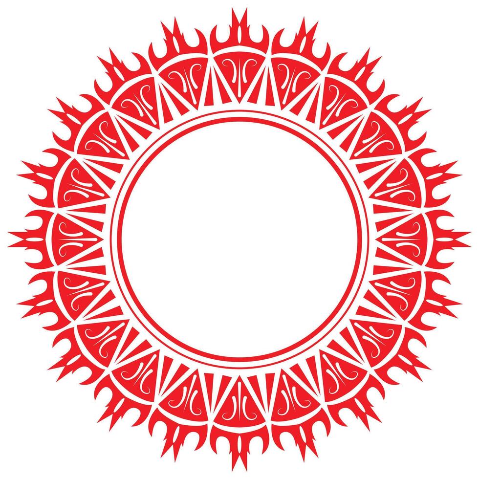 Shield Frame Round Ornament Illustration vector