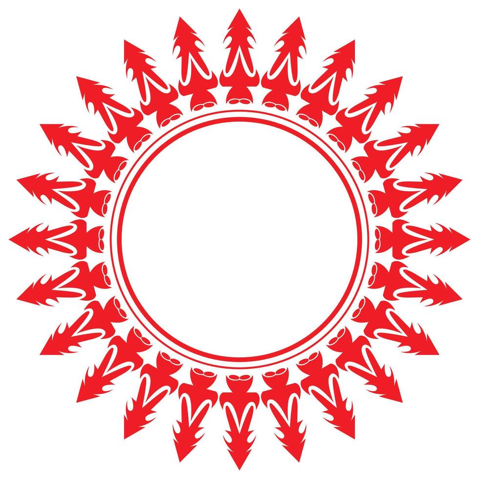 Jungle Frame Round Ornament Illustration vector