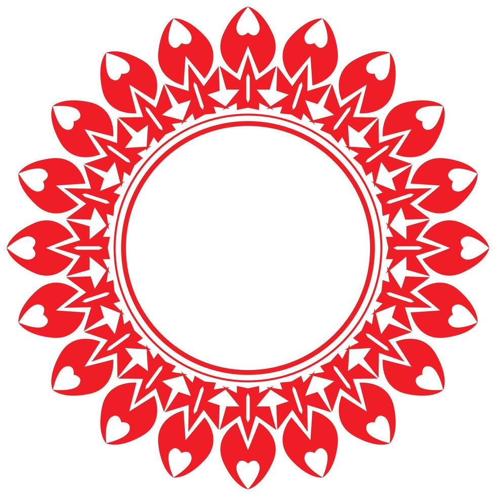 Crab Frame Round Ornament Illustration vector