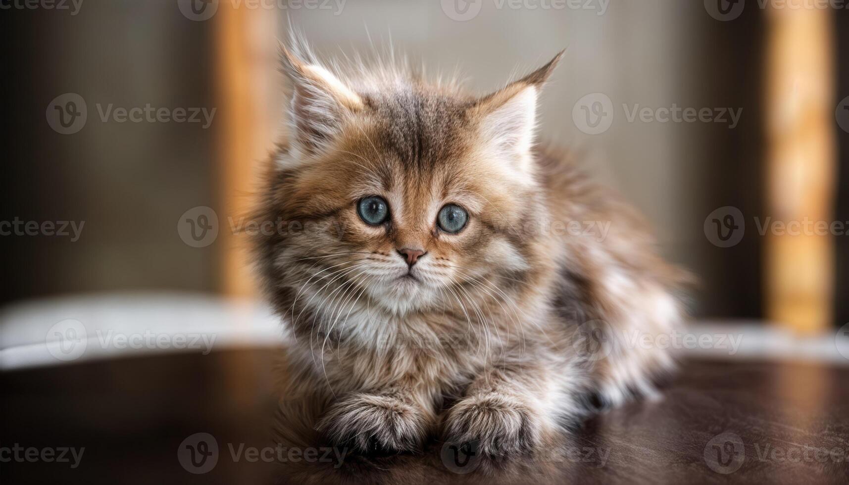 Fluffy Munchkin Kitten Frolics Amidst Pastel Blossoms in a Tranquil Spring Garden, Showcasing Soft Textures and Vibrant Hues to Evoke a Sense of Playful Whimsy. photo
