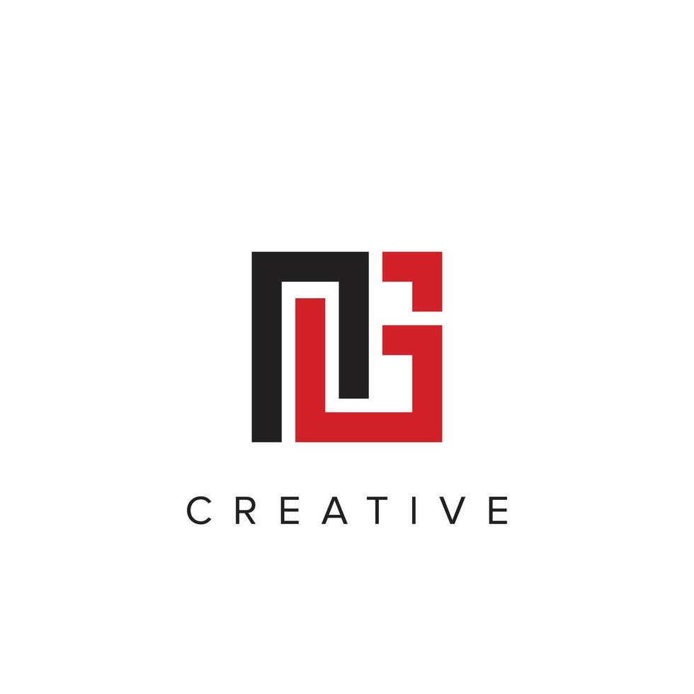 Initial letter NG N G logo design template elements. vector