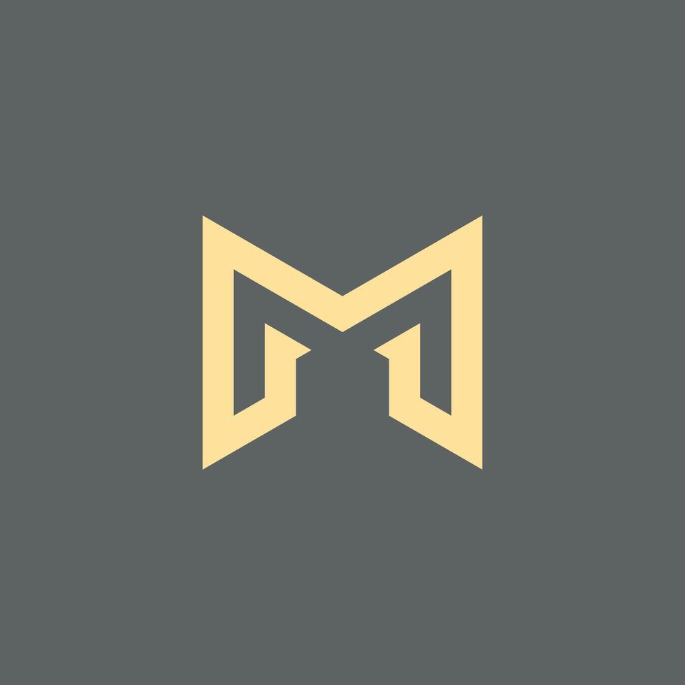 Modern minimal M Logo Design and template. initial M icon Monogram and Letters in . vector