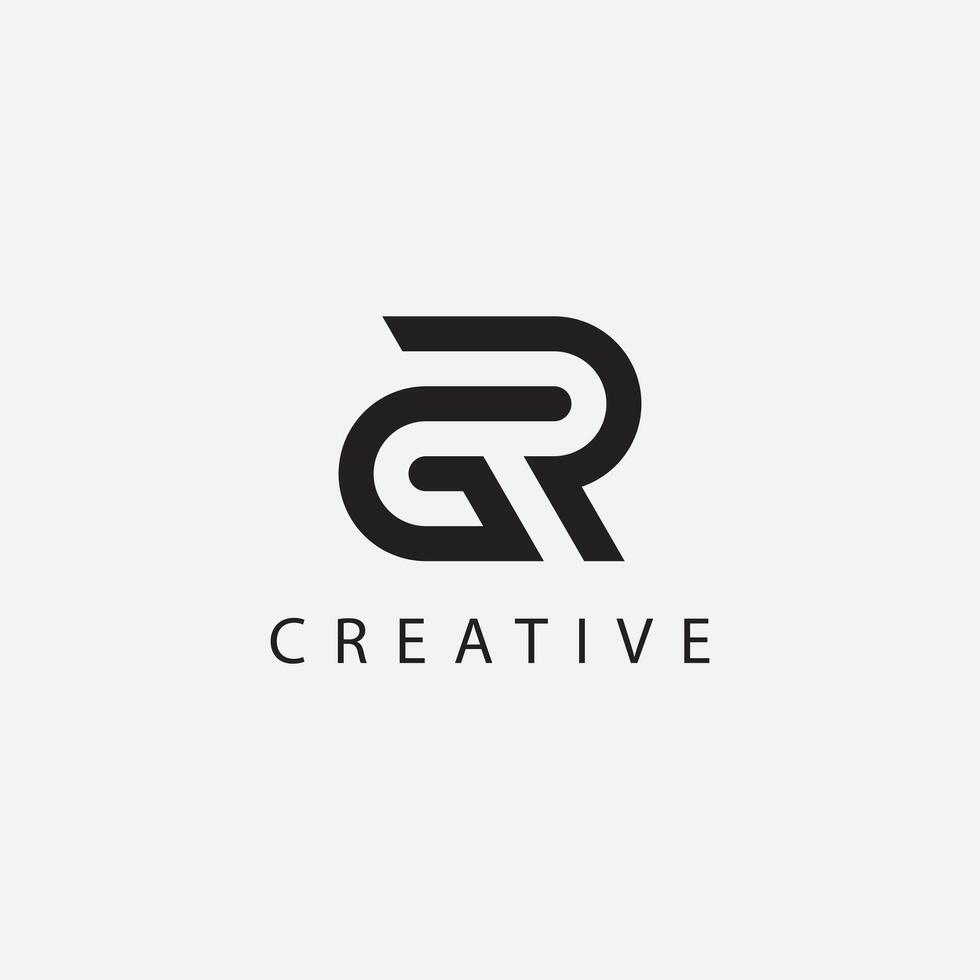 Abstract letters RG, GR, R, G initials monogram logo concept on luxury background. vector
