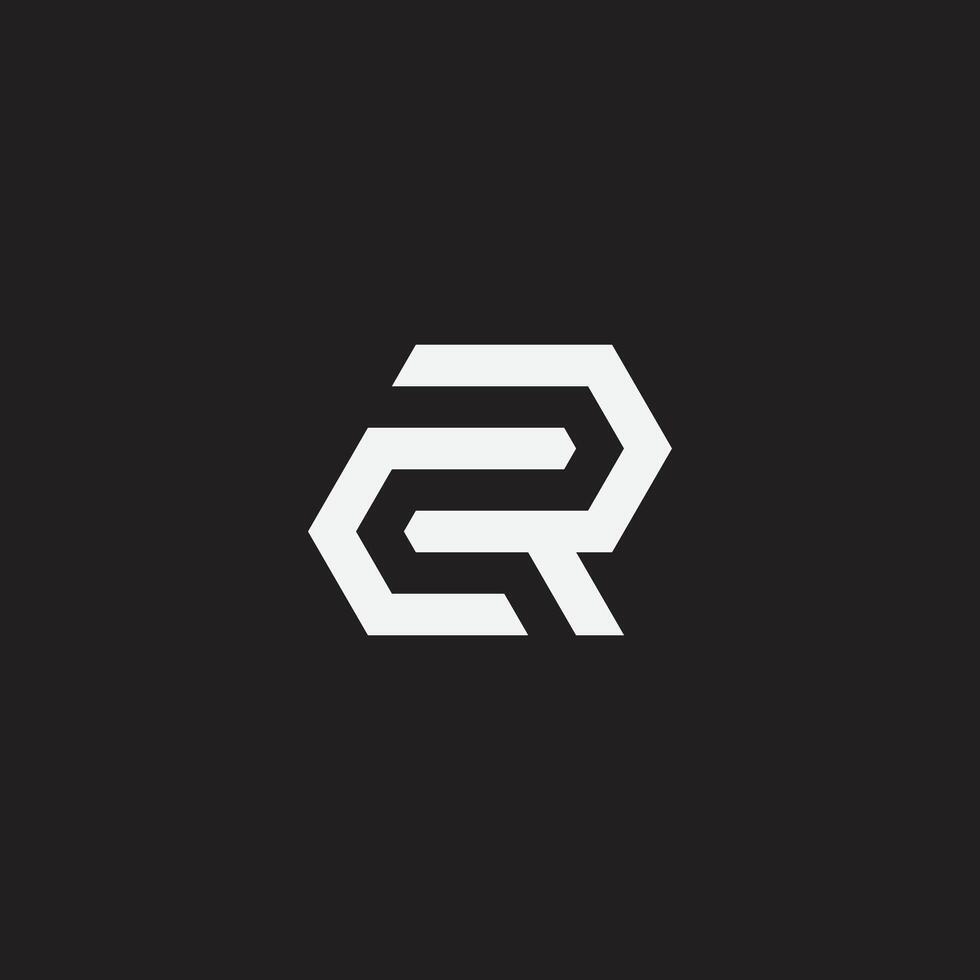 Initial letter CR or RC template logo design . vector
