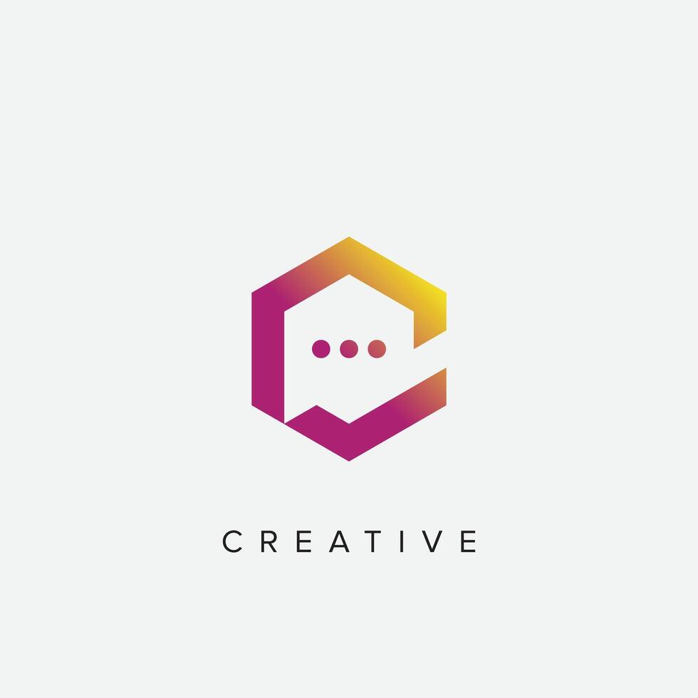 Modern C letter Consulting Business Logo template. vector