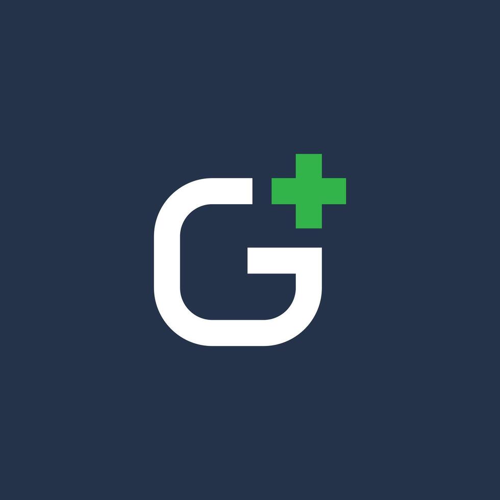 Abstract letter G plus logo icon design template elements vector