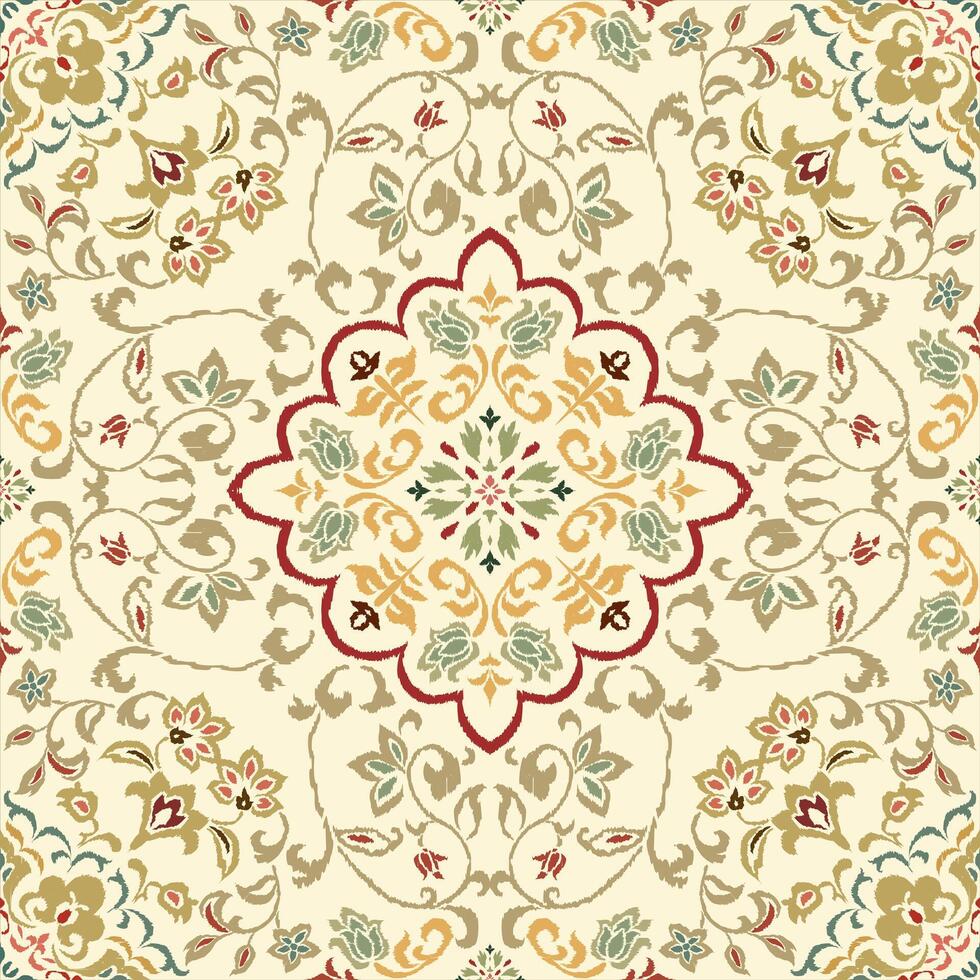Delicate ikat damask file, crafted for fashion design and soft furnishings. vector