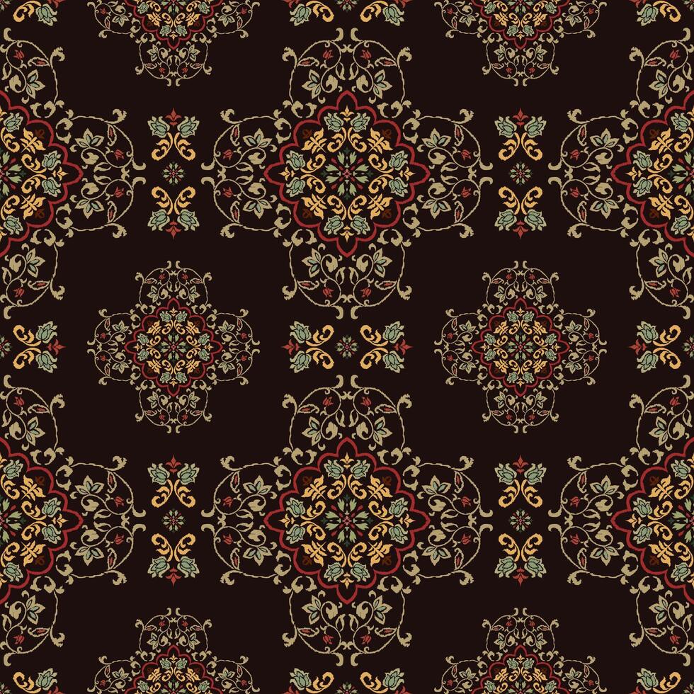 Bold and modern ethnic damask for stylish projects vector