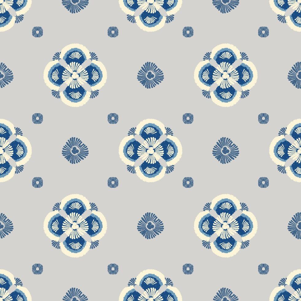 Subtle ikat damask design in a seamless repeat . vector