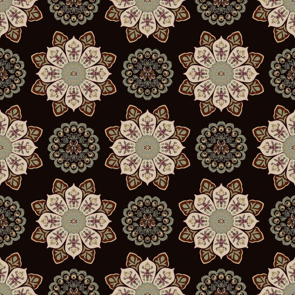 Ethnic-inspired ikat damask pattern in a clean style vector