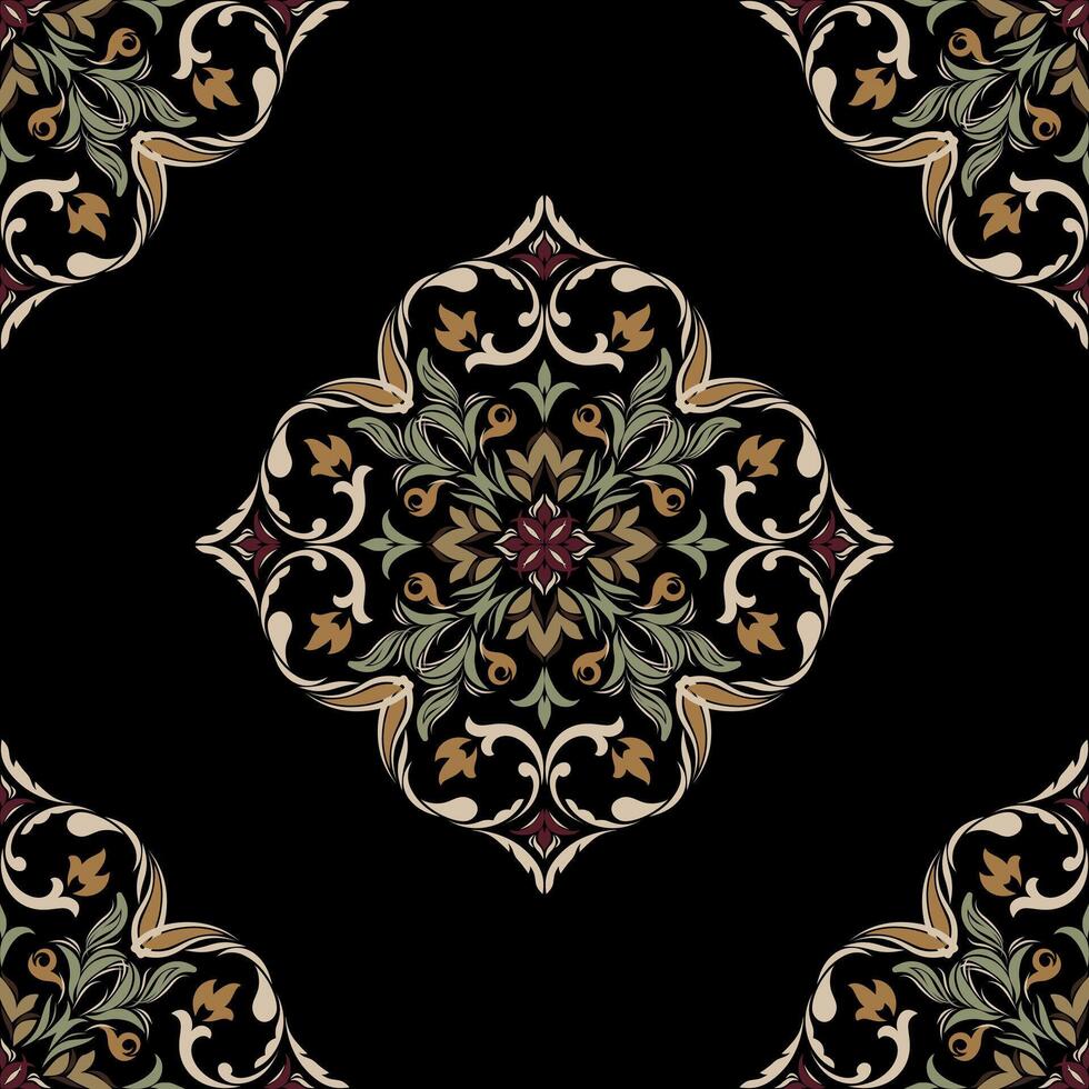 Artistic ikat damask for unique decorative items and packaging. vector