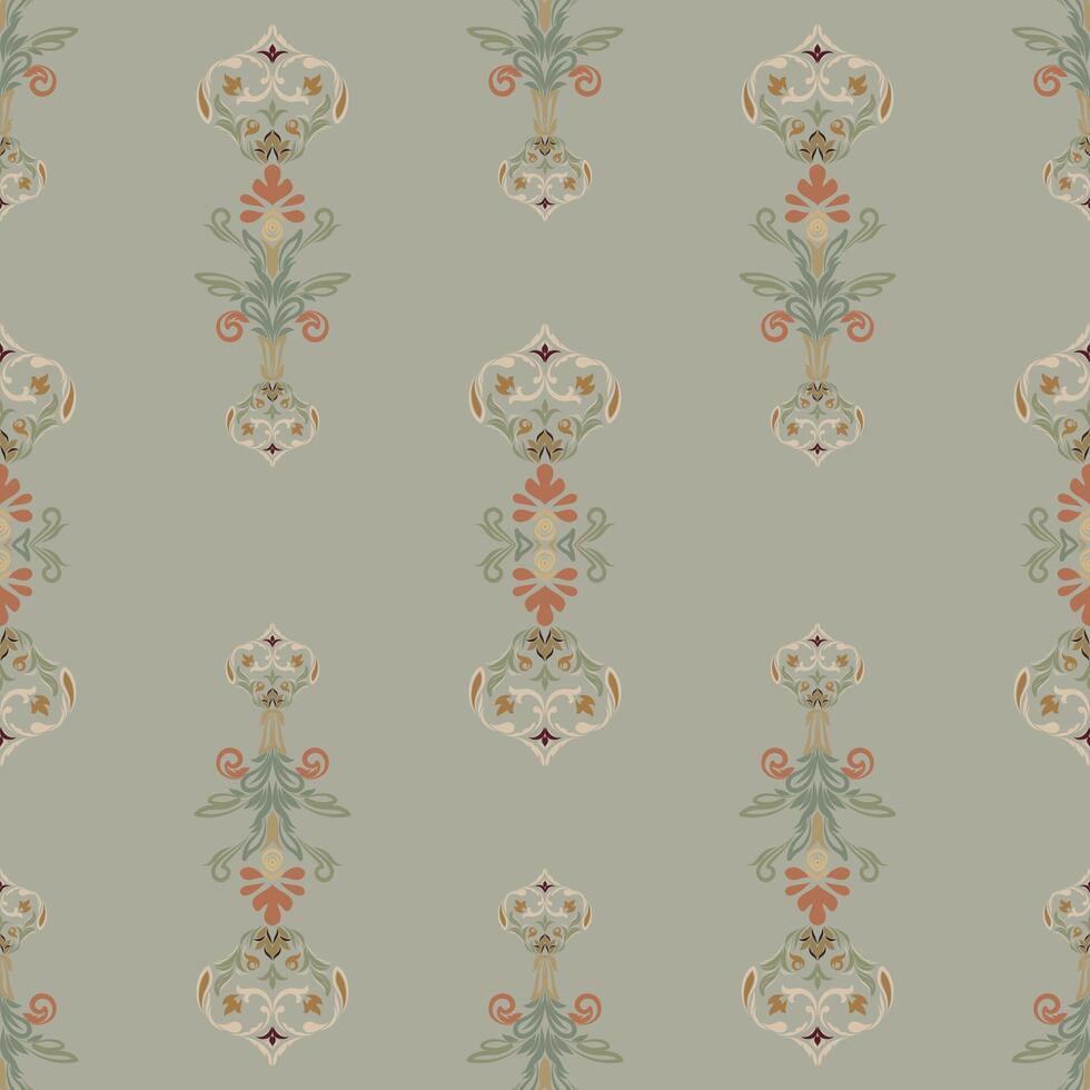 oft and elegant ikat damask for custom design projects. vector
