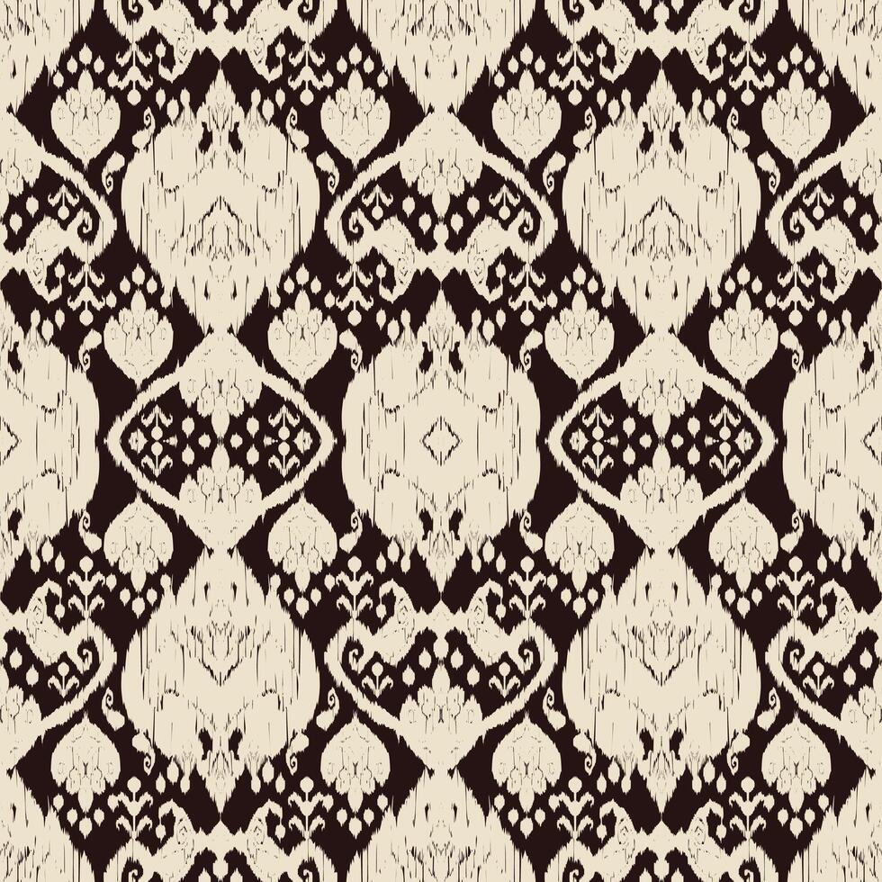 Timeless ikat damask motif in format, great for apparel, wallpaper, and more. vector