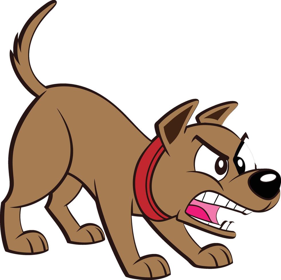 Angry dog expressions vector