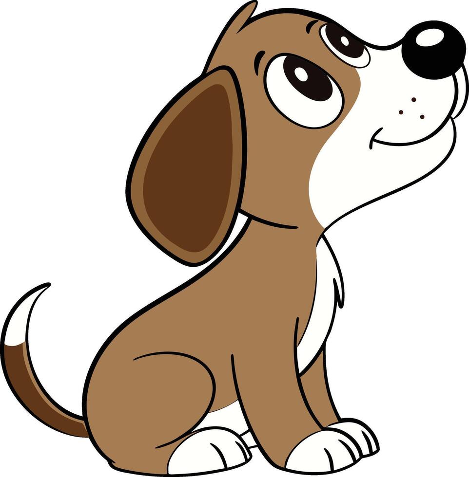 Happy dog emotion vector