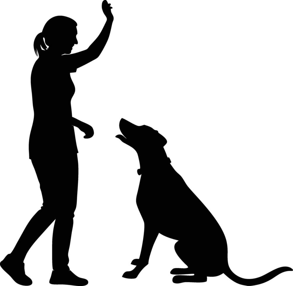 Silhouette illustration of a dog vector
