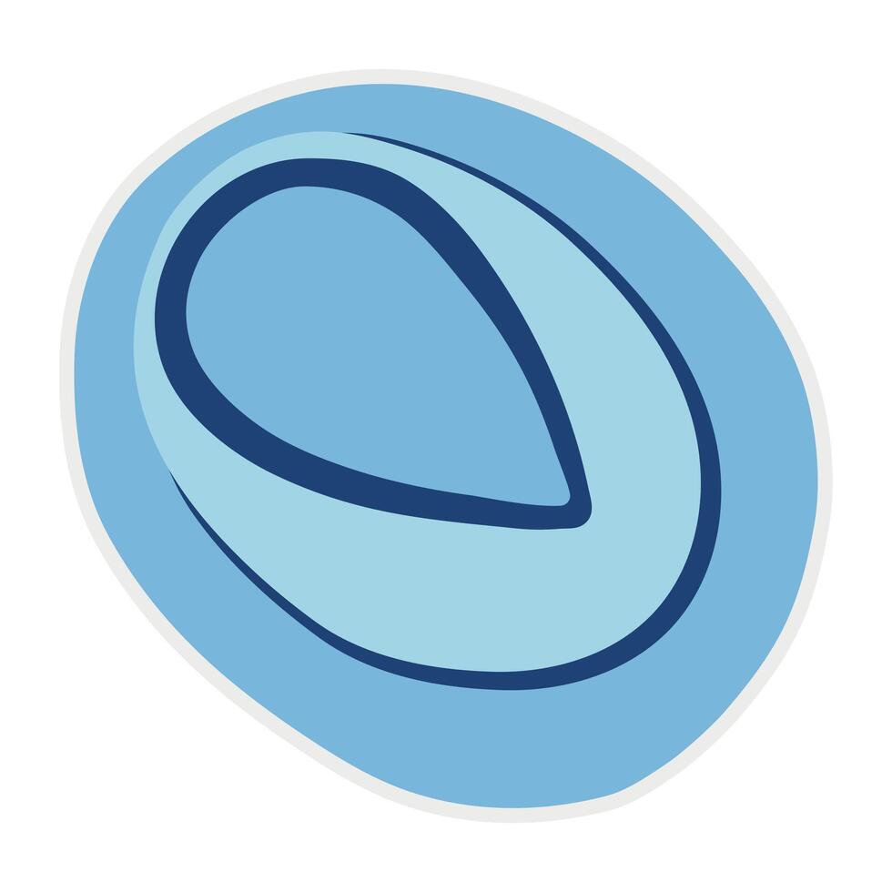 Sticker featuring various beach and summer-related items such as hat. vector
