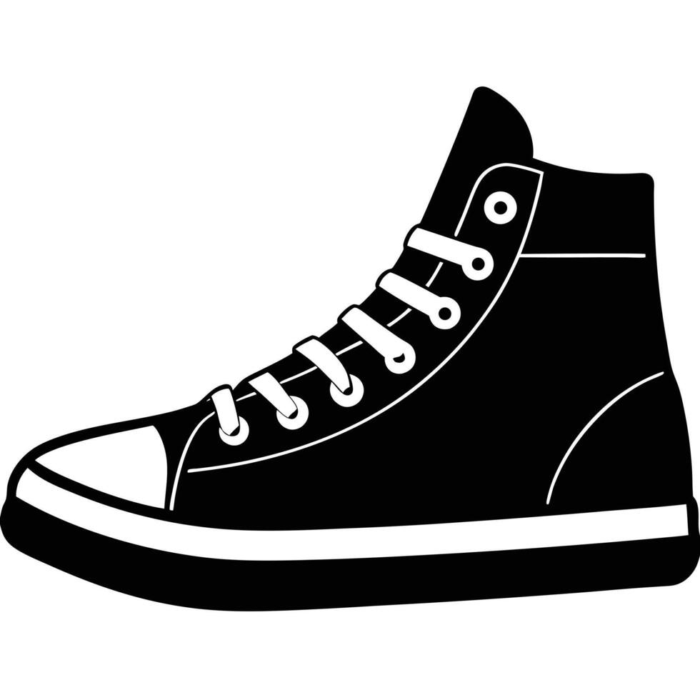Black sneakers clip art vector