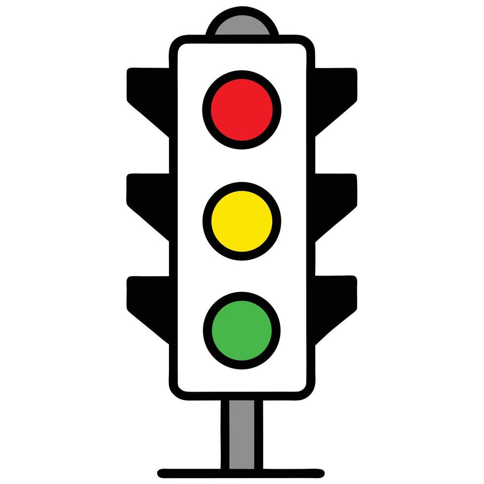 Traffic light clipart vector