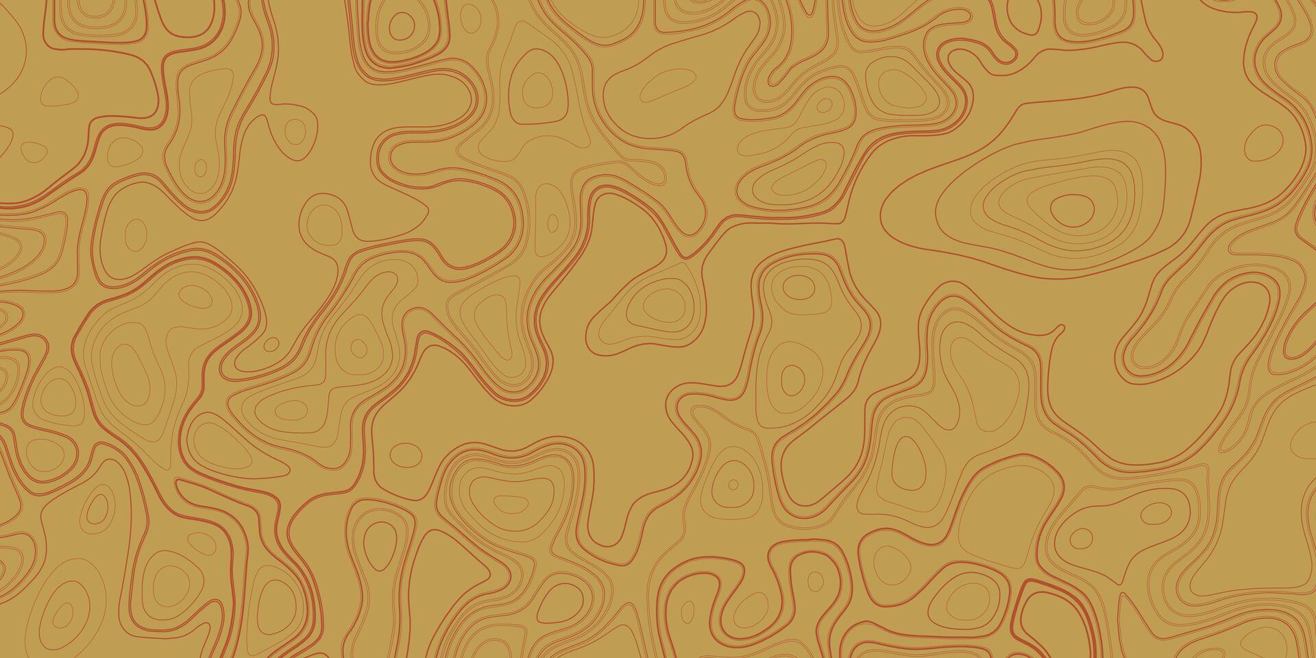 Topographic map design in warm tones showcasing abstract landform patterns vector