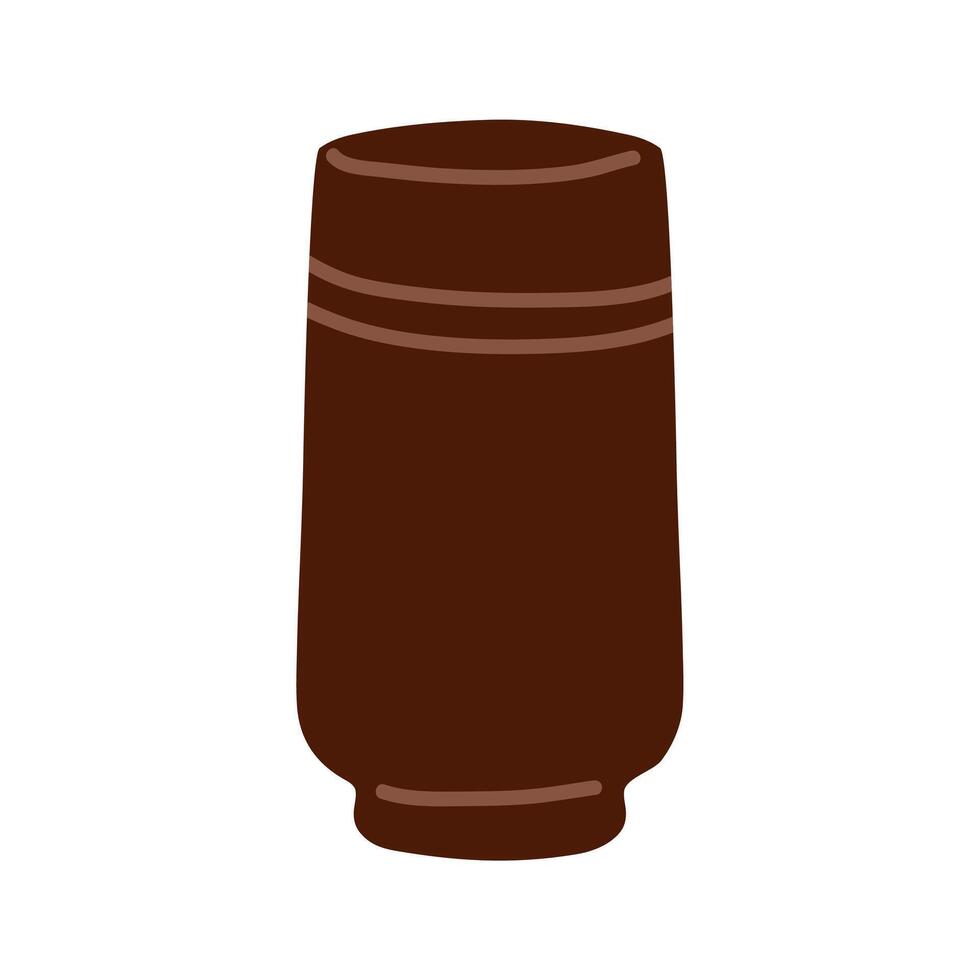 Ceramic mug displayed on a simple background showcasing artisan craftsmanship style vector