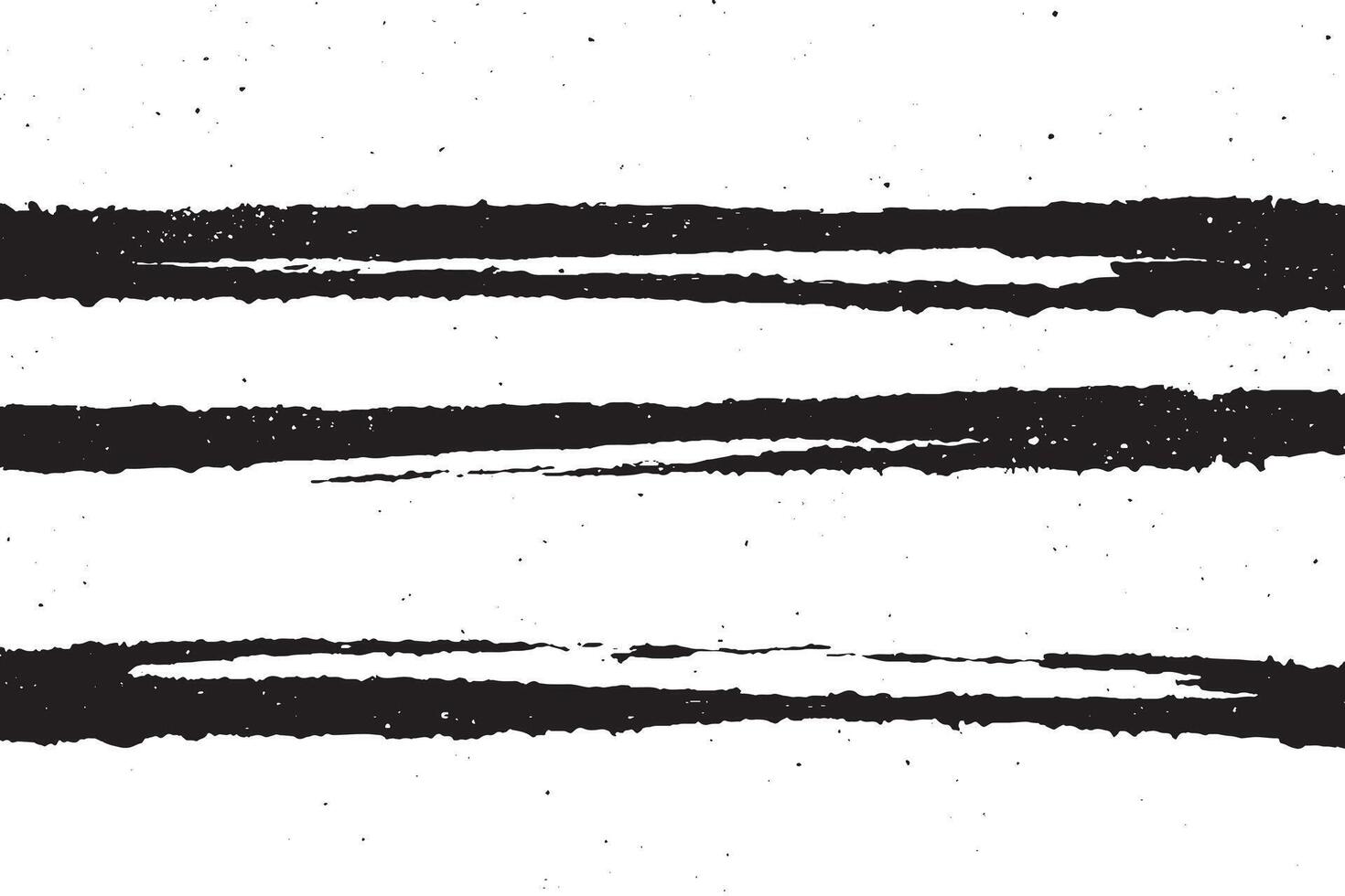 High-resolution grunge ink brush strokes with distressed horizontal black lines on a white background. Perfect for artistic designs, digital art, print overlays, and abstract creative projects. vector