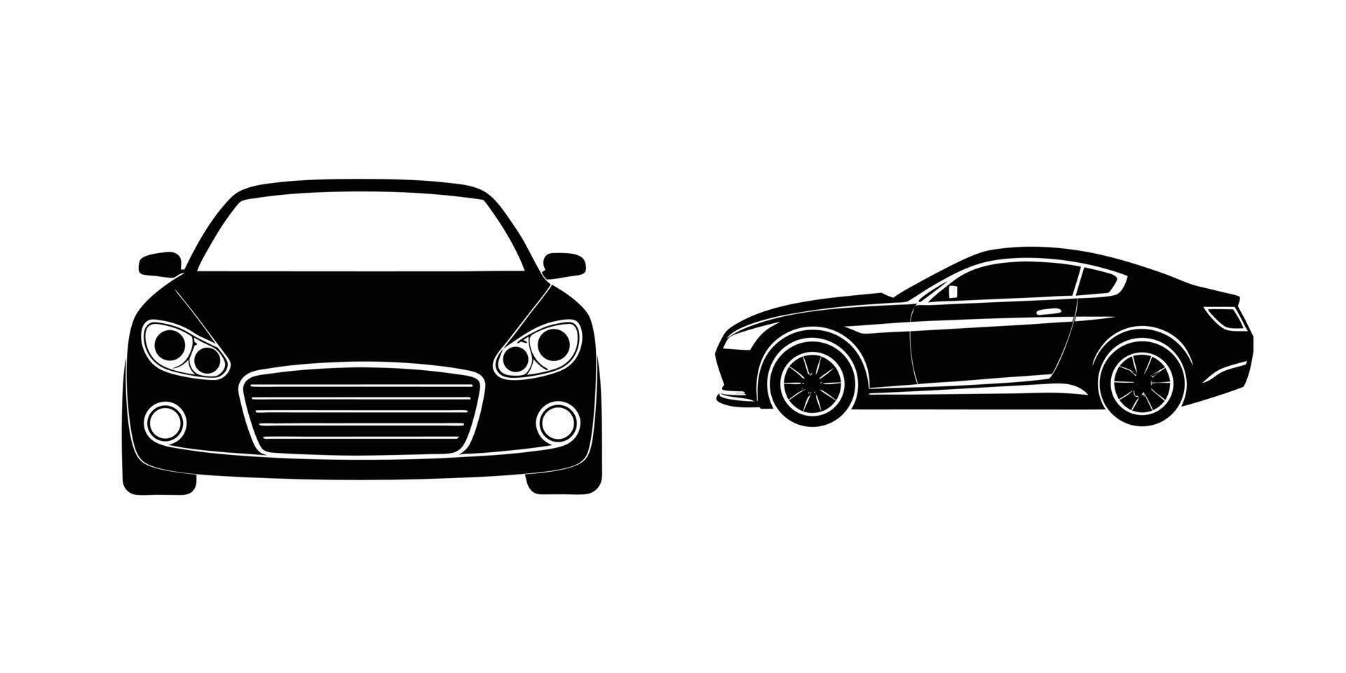 Captivating sports car silhouette on white background vector